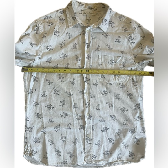 H&M Label of Graded Goods (LOGG) Tiger Print Button Down Shirt. Mens Size Large - Picture 6 of 13